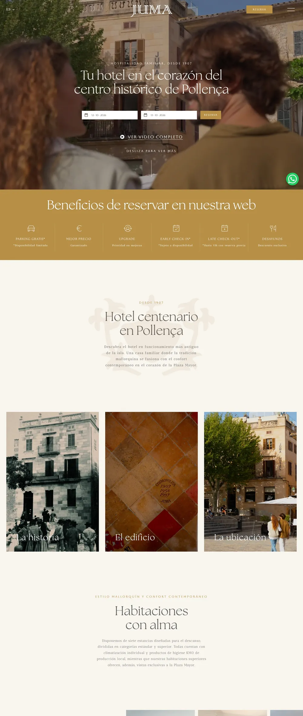Página completa de Hotel Juma