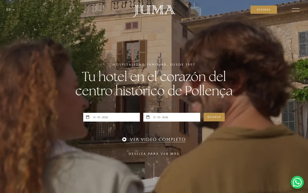 Diseño web para Hotel Juma