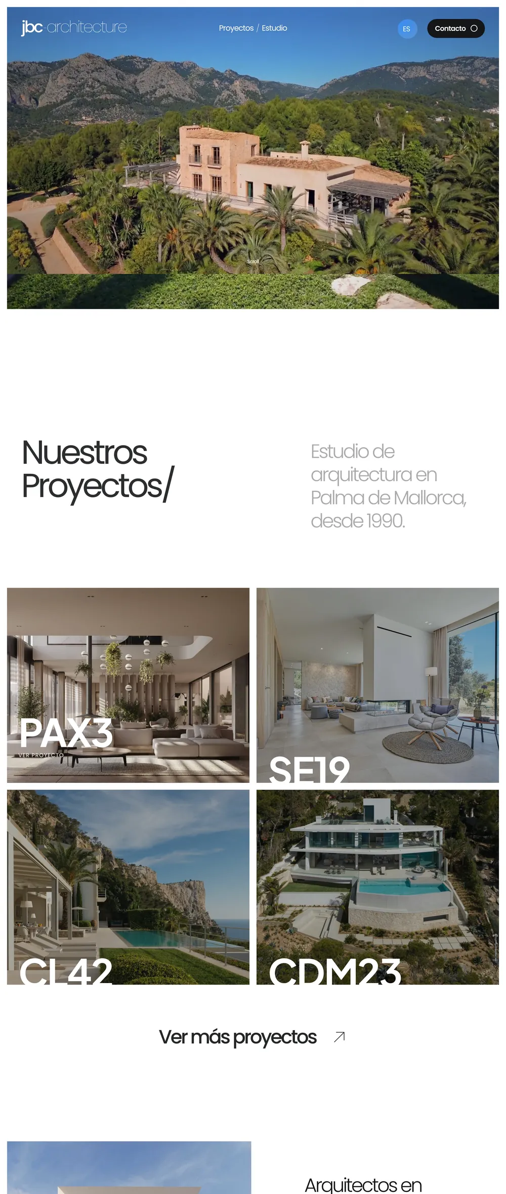 Página completa de JBC Architecture
