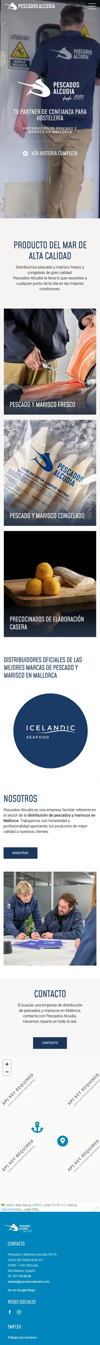 Pescados Alcudia en el móvil