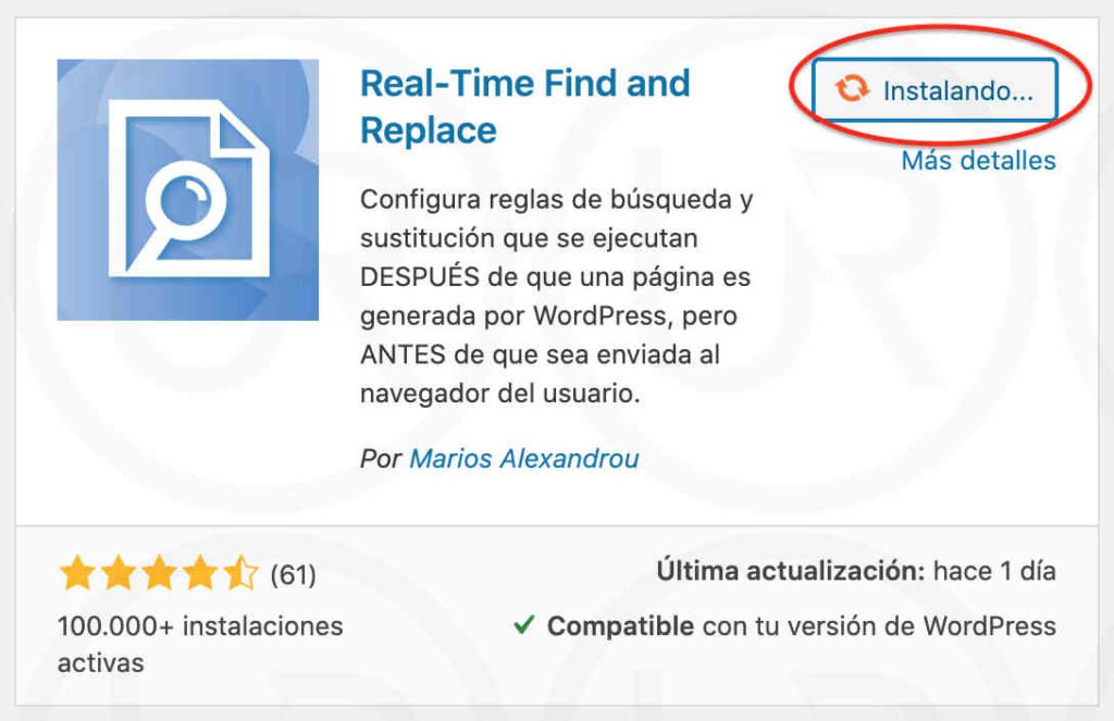 real-time find and replace
